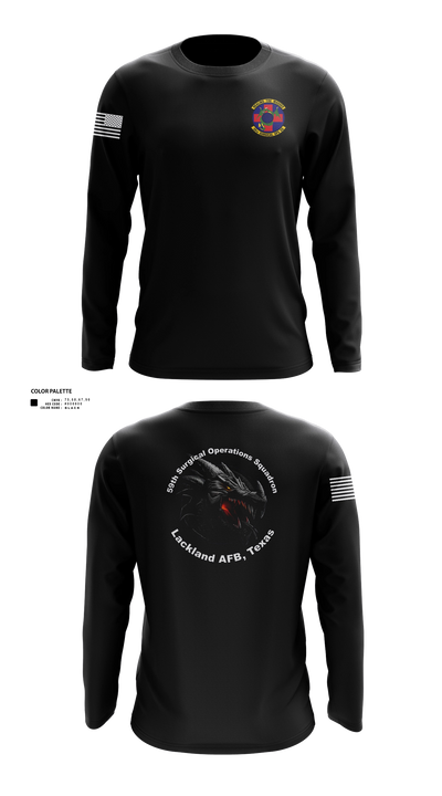 59th Surgical Operations Squadron 37744422 Long Sleeve Performance Shirt 40