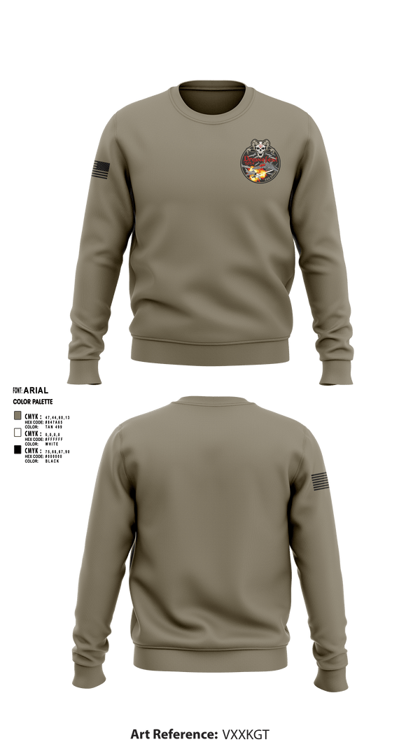 Crew Neck Sweatshirt, 332nd EMXS, Air Force, Teamtime, Team time, sublimation, custom sports apparel, team uniforms, spirit wear, spiritwear, sports uniforms, custom shirts, team store, custom team store, fundraiser sports, apparel fundraiser