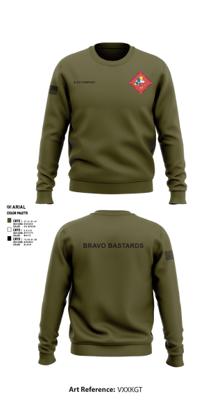 Crew Neck Sweatshirt, Bravo 1/23 63480397, Marines, Teamtime, Team time, sublimation, custom sports apparel, team uniforms, spirit wear, spiritwear, sports uniforms, custom shirts, team store, custom team store, fundraiser sports, apparel fundraiser