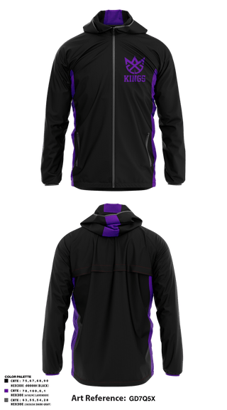 Windbreaker, Kings, Men's Basketball, Teamtime, Team time, sublimation, custom sports apparel, team uniforms, spirit wear, spiritwear, sports uniforms, custom shirts, team store, custom team store, fundraiser sports, apparel fundraiser