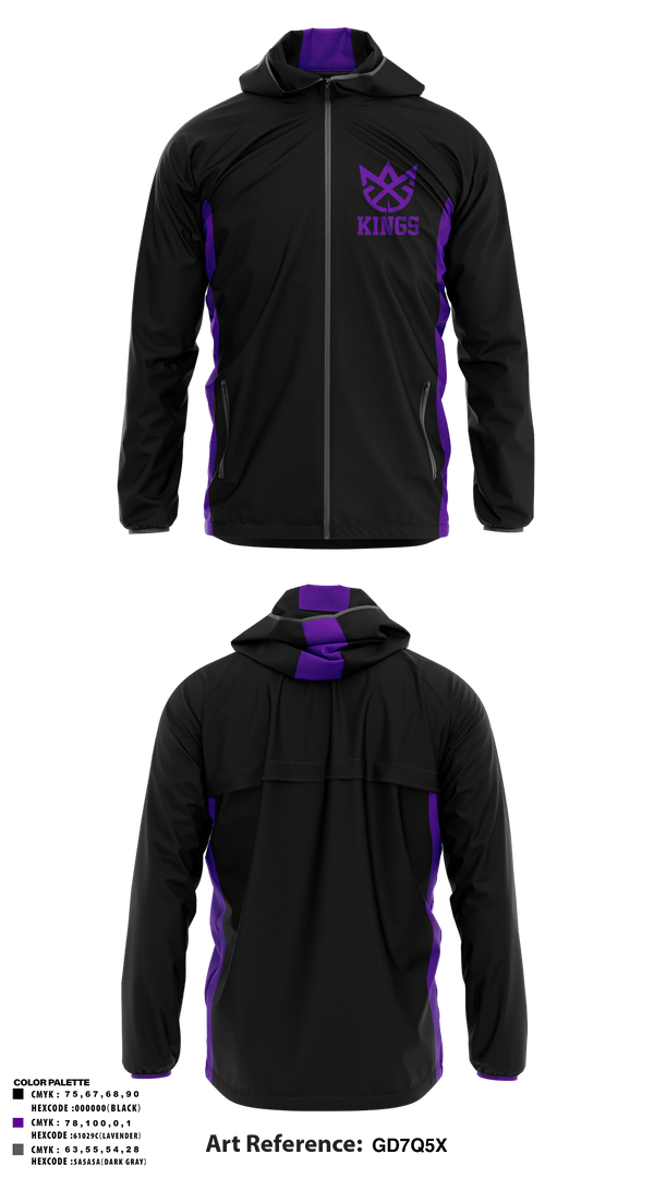 Windbreaker, Kings, Men's Basketball, Teamtime, Team time, sublimation, custom sports apparel, team uniforms, spirit wear, spiritwear, sports uniforms, custom shirts, team store, custom team store, fundraiser sports, apparel fundraiser