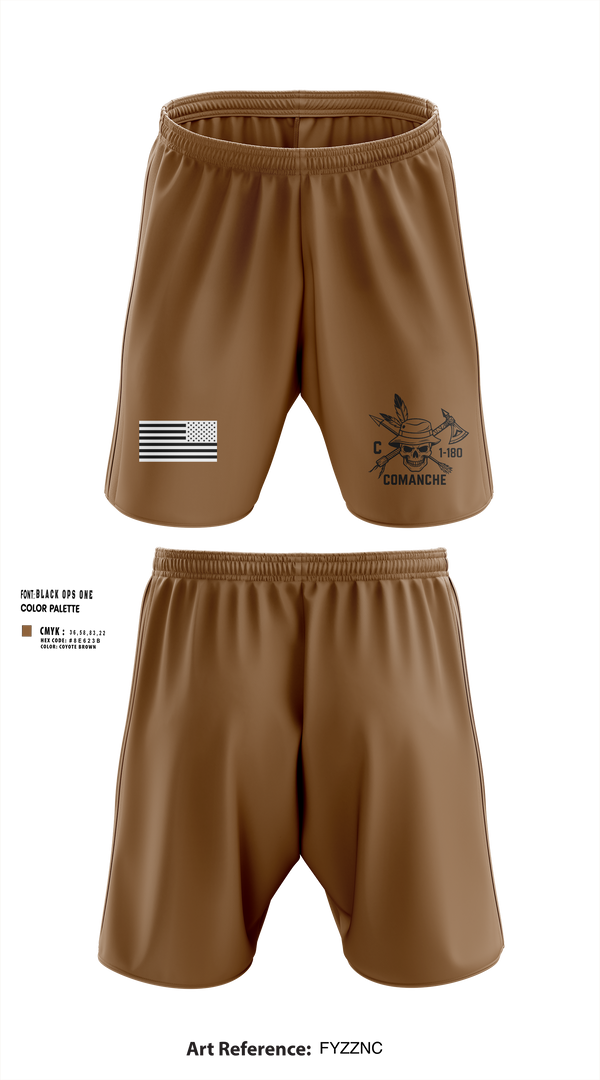 Athletic Shorts With Pockets, C-Trp 1-180th, , Teamtime, Team time, sublimation, custom sports apparel, team uniforms, spirit wear, spiritwear, sports uniforms, custom shirts, team store, custom team store, fundraiser sports, apparel fundraiser