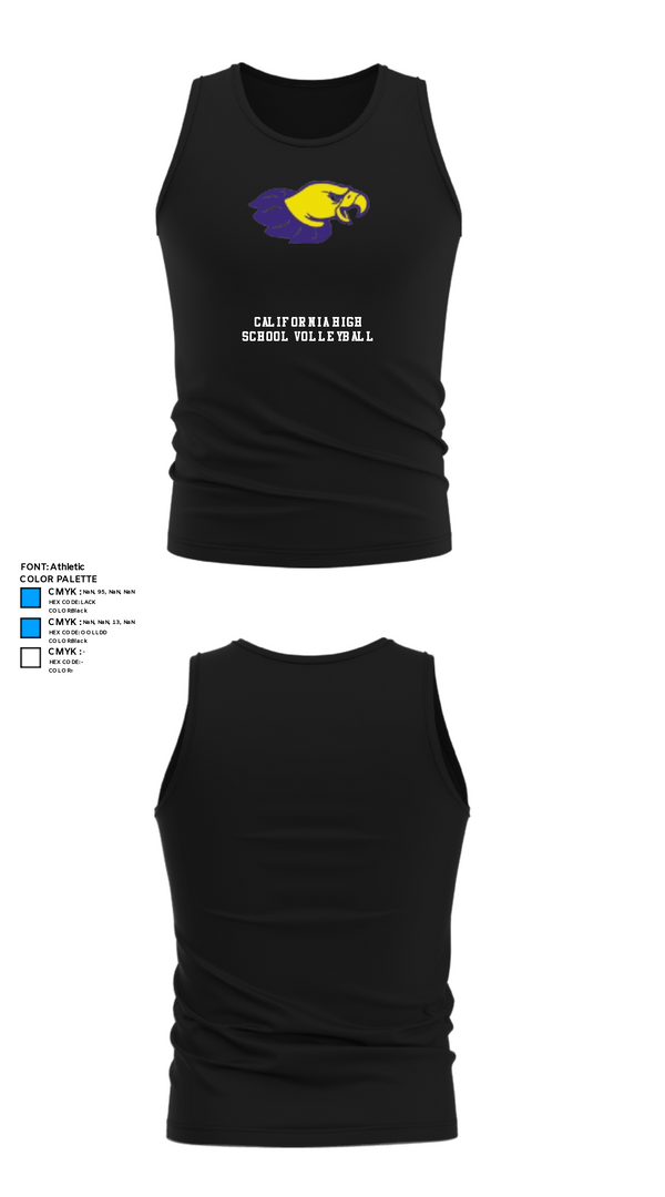 Tank Top, California High School Volleyball, Women's Volleyball, Teamtime, Team time, sublimation, custom sports apparel, team uniforms, spirit wear, spiritwear, sports uniforms, custom shirts, team store, custom team store, fundraiser sports, apparel fundraiser