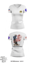 962D QUARTERMASTER COMPANY (MORTUARY AFFAIRS) 48662806 Women's Short Sleeve V-neck Shirt - 5