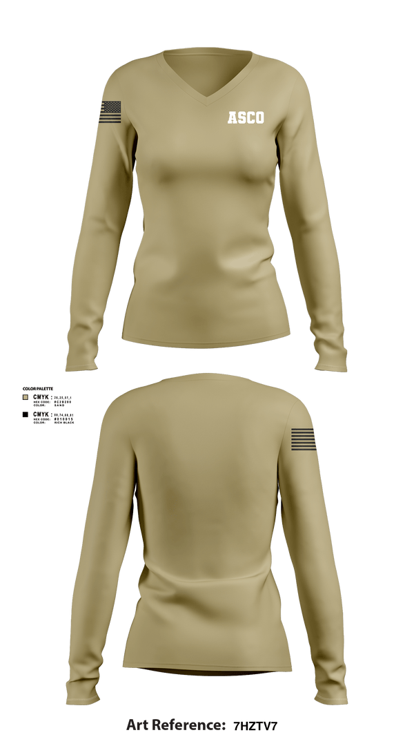 Women's Long Sleeve Vneck Shirt, ACSO, Police, Teamtime, Team time, sublimation, custom sports apparel, team uniforms, spirit wear, spiritwear, sports uniforms, custom shirts, team store, custom team store, fundraiser sports, apparel fundraiser
