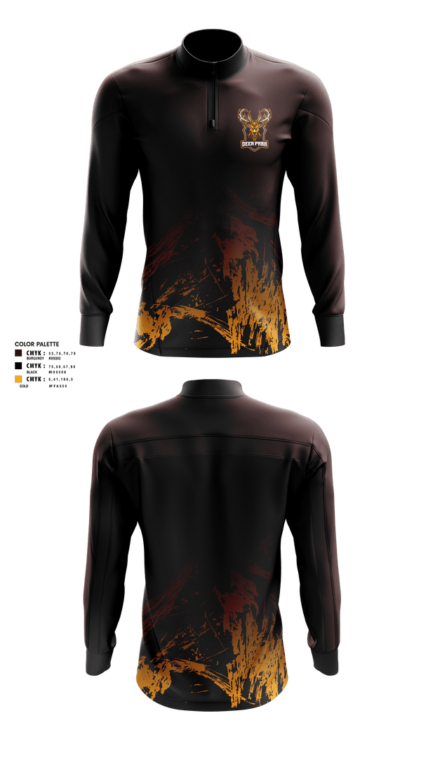 Quarter Zip Jacket, Deer park bucks, Men's Basketball, Teamtime, Team time, sublimation, custom sports apparel, team uniforms, spirit wear, spiritwear, sports uniforms, custom shirts, team store, custom team store, fundraiser sports, apparel fundraiser