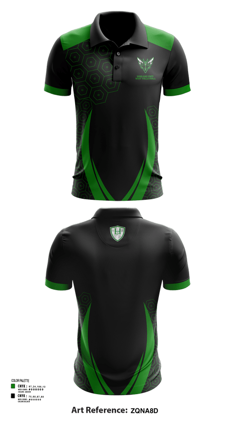 Short Sleeve Performance Polo, Highland Prep West Volleyball, Women's Volleyball, Teamtime, Team time, sublimation, custom sports apparel, team uniforms, spirit wear, spiritwear, sports uniforms, custom shirts, team store, custom team store, fundraiser sports, apparel fundraiser