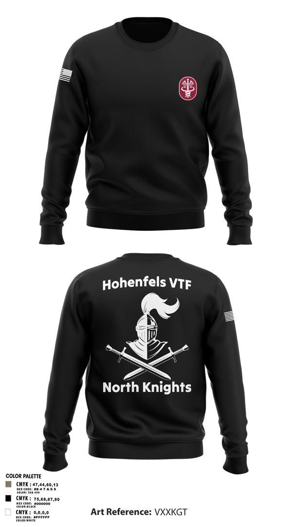 Crew Neck Sweatshirt, Hohenfels VTF, Army, Teamtime, Team time, sublimation, custom sports apparel, team uniforms, spirit wear, spiritwear, sports uniforms, custom shirts, team store, custom team store, fundraiser sports, apparel fundraiser
