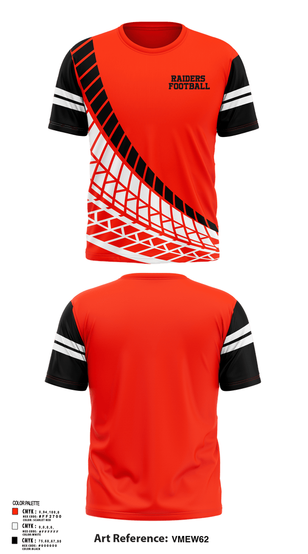 Short Sleeve Performance Shirt, Raiders, Football, Teamtime, Team time, sublimation, custom sports apparel, team uniforms, spirit wear, spiritwear, sports uniforms, custom shirts, team store, custom team store, fundraiser sports, apparel fundraiser