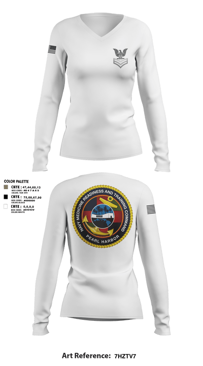 NMRTC-PH FCPOA 79127283 Women's Long Sleeve V-neck Shirt - 2