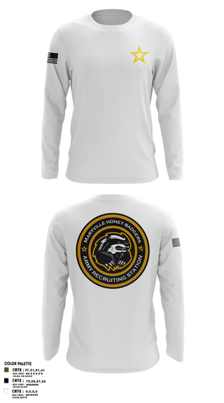 Long Sleeve Performance Shirt, Maryville Honeybadger, Army, Teamtime, Team time, sublimation, custom sports apparel, team uniforms, spirit wear, spiritwear, sports uniforms, custom shirts, team store, custom team store, fundraiser sports, apparel fundraiser