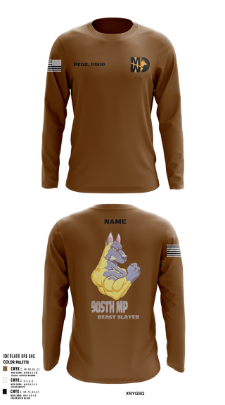 Long Sleeve Performance Shirt, 905th MP DET, Army, Teamtime, Team time, sublimation, custom sports apparel, team uniforms, spirit wear, spiritwear, sports uniforms, custom shirts, team store, custom team store, fundraiser sports, apparel fundraiser