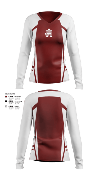Women's Long Sleeve Vneck Shirt, John Handley, Women's Soccer, Teamtime, Team time, sublimation, custom sports apparel, team uniforms, spirit wear, spiritwear, sports uniforms, custom shirts, team store, custom team store, fundraiser sports, apparel fundraiser