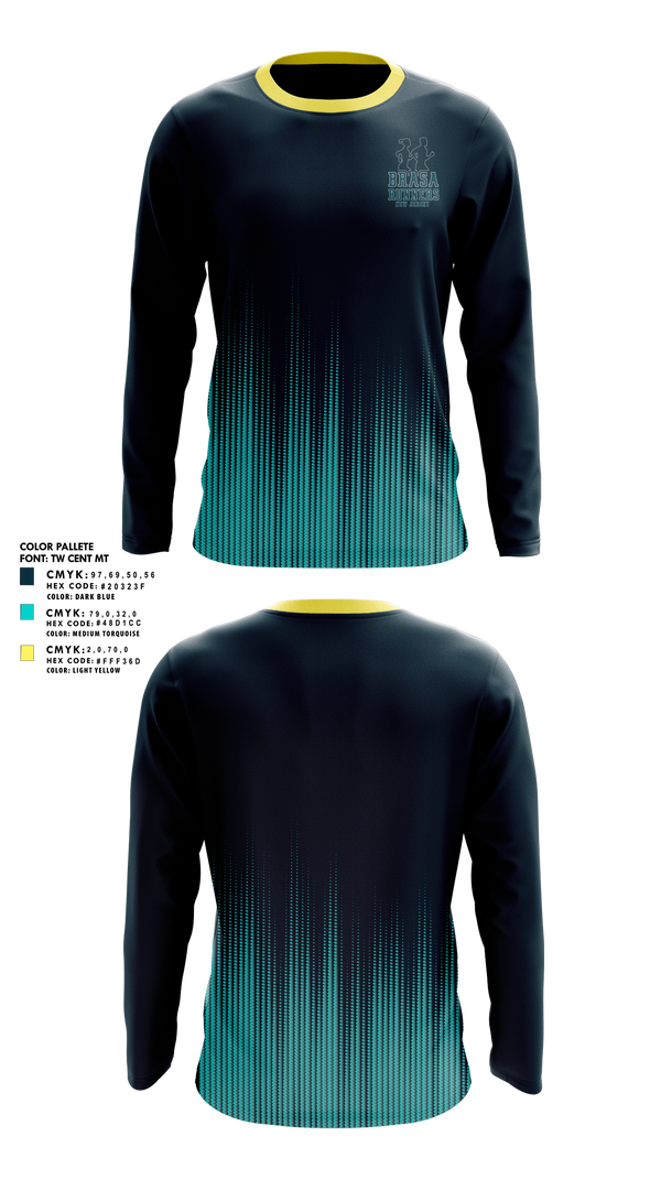 Long Sleeve Performance Shirt, Brasa Runners NJ, Track & Field, Teamtime, Team time, sublimation, custom sports apparel, team uniforms, spirit wear, spiritwear, sports uniforms, custom shirts, team store, custom team store, fundraiser sports, apparel fundraiser