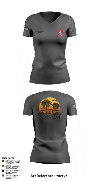 Women's Short Sleeve Vneck Shirt, Charger Co. / 2-112th Infantry Battalion, National Guard, Teamtime, Team time, sublimation, custom sports apparel, team uniforms, spirit wear, spiritwear, sports uniforms, custom shirts, team store, custom team store, fundraiser sports, apparel fundraiser