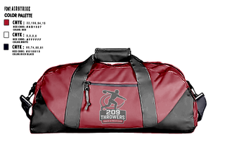 Duffle Bag, 209Throwers, Track & Field, Teamtime, Team time, sublimation, custom sports apparel, team uniforms, spirit wear, spiritwear, sports uniforms, custom shirts, team store, custom team store, fundraiser sports, apparel fundraiser
