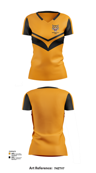 Womens Short Sleeve Vneck Shirt, Muskegon Heights Cheer, Cheer, Teamtime, Team time, sublimation, custom sports apparel, team uniforms, spirit wear, spiritwear, sports uniforms, custom shirts, team store, custom team store, fundraiser sports, apparel fundraiser