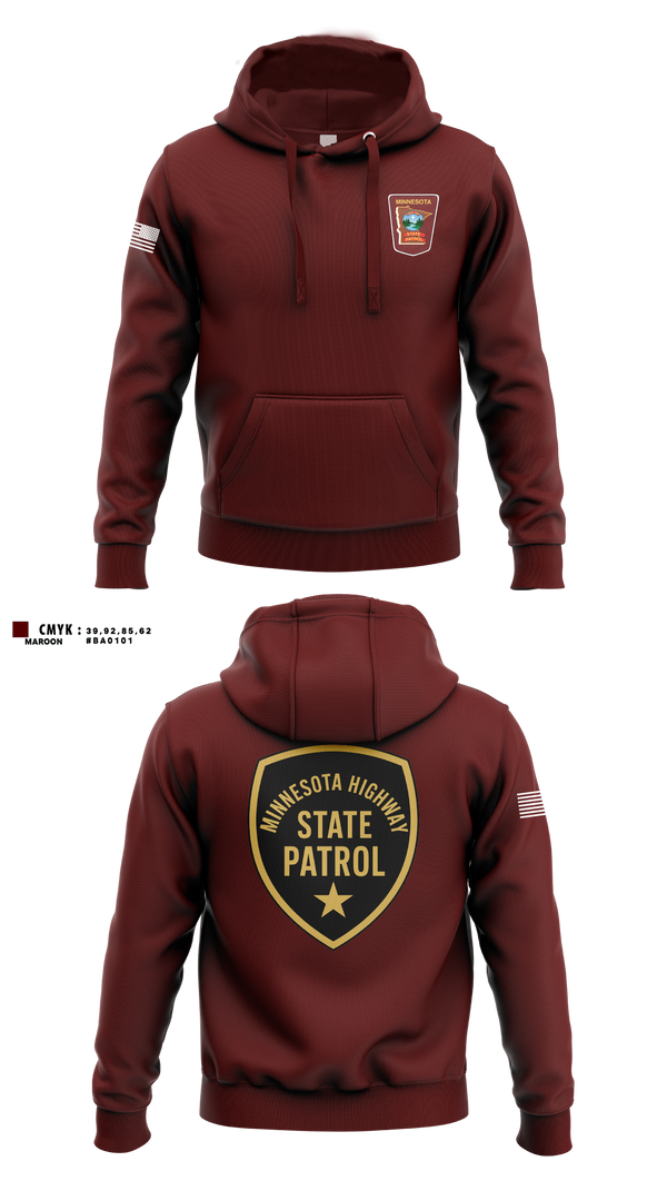 Hoodie, Minnesota State Patrol, Police, Teamtime, Team time, sublimation, custom sports apparel, team uniforms, spirit wear, spiritwear, sports uniforms, custom shirts, team store, custom team store, fundraiser sports, apparel fundraiser