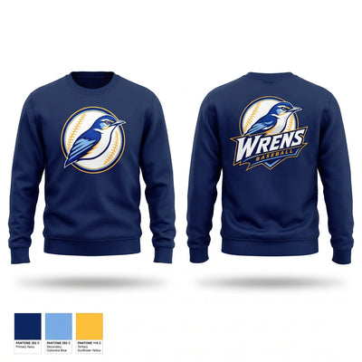 Wrens Baseball Crew Neck Sweatshirt - 2