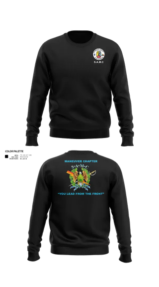 Crew Neck Sweatshirt, MCoE Sergeant Audie Murphy Club (SMAC), Army, Teamtime, Team time, sublimation, custom sports apparel, team uniforms, spirit wear, spiritwear, sports uniforms, custom shirts, team store, custom team store, fundraiser sports, apparel fundraiser