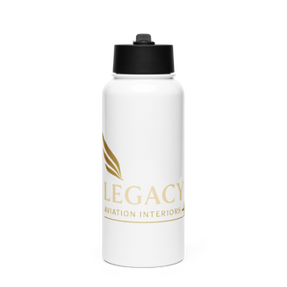 Legacy Aviation interiors 41387082 Stainless Steel Water Bottle with a Straw Lid