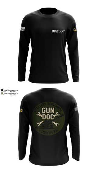 Long Sleeve Performance Shirt, ARMT 1-320th Field Artillery, Army, Teamtime, Team time, sublimation, custom sports apparel, team uniforms, spirit wear, spiritwear, sports uniforms, custom shirts, team store, custom team store, fundraiser sports, apparel fundraiser