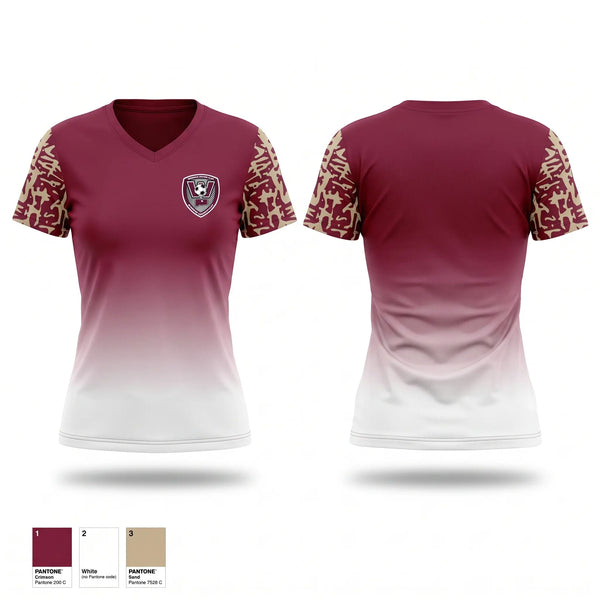 Womens Short Sleeve Vneck Shirt, Windsor Lady Warriors, Women's Soccer, Teamtime, Team time, sublimation, custom sports apparel, team uniforms, spirit wear, spiritwear, sports uniforms, custom shirts, team store, custom team store, fundraiser sports, apparel fundraiser
