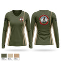 MARINE BARRACKS ADAK ALASKA Women's Long Sleeve V-neck Shirt - 1