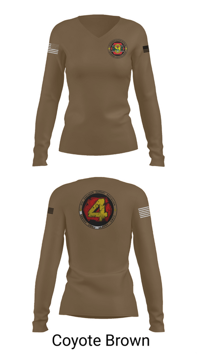 9th Engineer Support Battalion 95542880 Women's Long Sleeve V-neck Shirt - 17