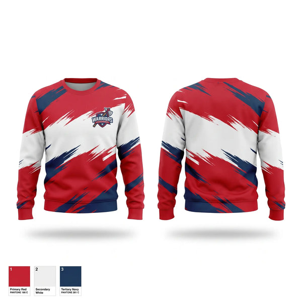 Crew Neck Sweatshirt, Okeeheelee Warriors, Baseball, Teamtime, Team time, sublimation, custom sports apparel, team uniforms, spirit wear, spiritwear, sports uniforms, custom shirts, team store, custom team store, fundraiser sports, apparel fundraiser