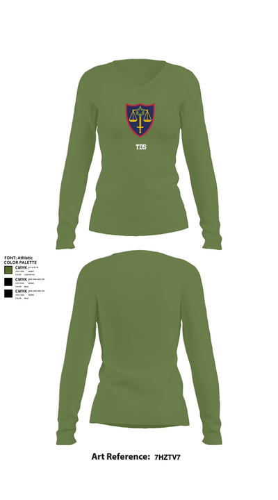 TDS 47878171 Women's Long Sleeve V-neck Shirt - 42