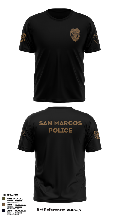San Marcos Police Drone Unit 43960495 Short Sleeve Shooting Shirt - 5