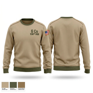 Crew Neck Sweatshirt, G Co. 536th BSB, E-Sports, Teamtime, Team time, sublimation, custom sports apparel, team uniforms, spirit wear, spiritwear, sports uniforms, custom shirts, team store, custom team store, fundraiser sports, apparel fundraiser