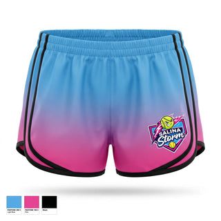 Womens Shorts, Salina Storm, Softball, Teamtime, Team time, sublimation, custom sports apparel, team uniforms, spirit wear, spiritwear, sports uniforms, custom shirts, team store, custom team store, fundraiser sports, apparel fundraiser