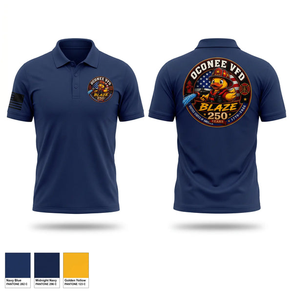 Short Sleeve Performance Polo, City of Oconee Volunteer Fire Department, Fire Department, Teamtime, Team time, sublimation, custom sports apparel, team uniforms, spirit wear, spiritwear, sports uniforms, custom shirts, team store, custom team store, fundraiser sports, apparel fundraiser