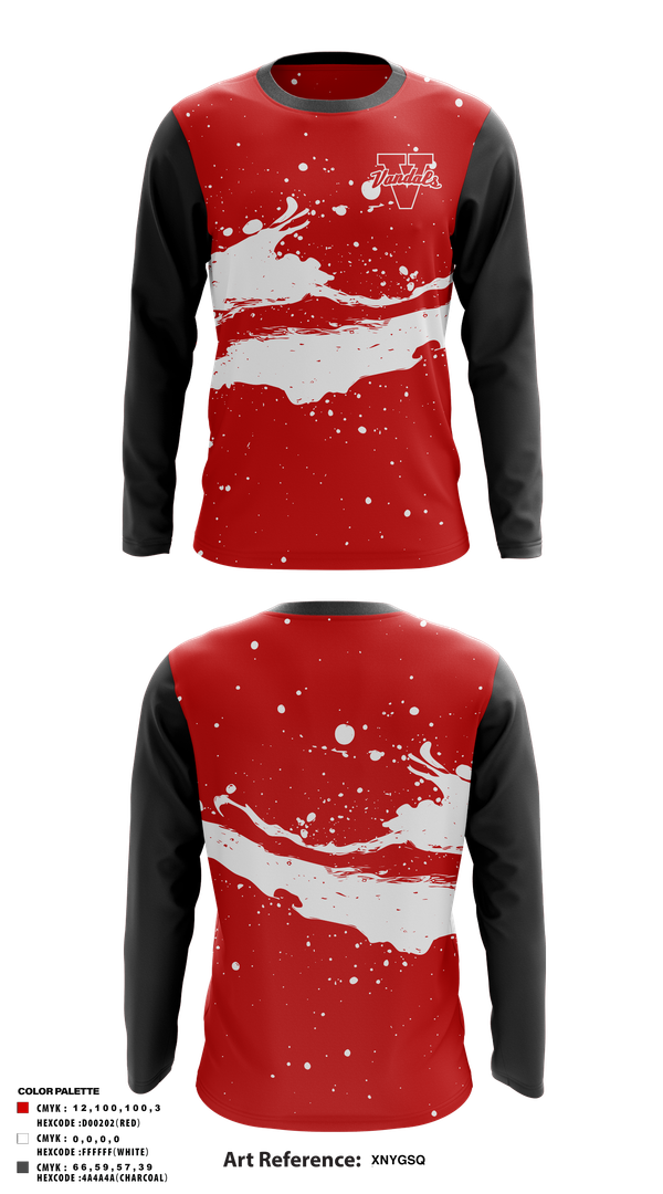 Long Sleeve Performance Shirt, Vandals, , Teamtime, Team time, sublimation, custom sports apparel, team uniforms, spirit wear, spiritwear, sports uniforms, custom shirts, team store, custom team store, fundraiser sports, apparel fundraiser