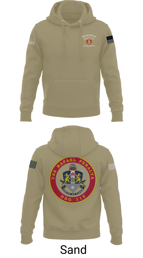 Hoodie, USS Rafael Peralta DDG 115, Navy, Teamtime, Team time, sublimation, custom sports apparel, team uniforms, spirit wear, spiritwear, sports uniforms, custom shirts, team store, custom team store, fundraiser sports, apparel fundraiser