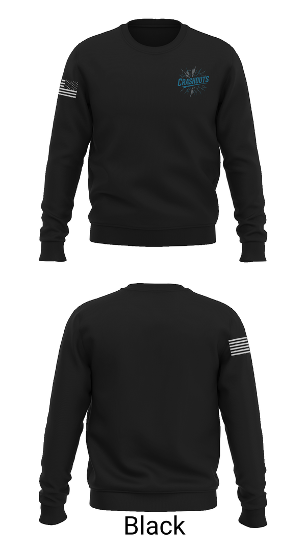 Crew Neck Sweatshirt, CRASHOUTS, Baseball, Teamtime, Team time, sublimation, custom sports apparel, team uniforms, spirit wear, spiritwear, sports uniforms, custom shirts, team store, custom team store, fundraiser sports, apparel fundraiser