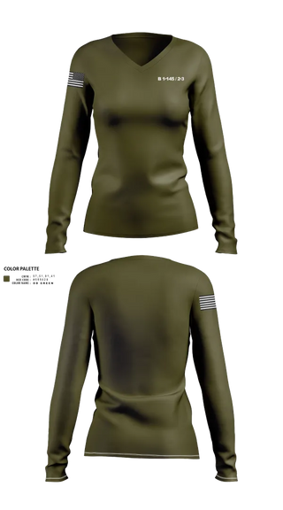 Womens Long Sleeve Vneck Shirt, B 1-145 / 2-3, , Teamtime, Team time, sublimation, custom sports apparel, team uniforms, spirit wear, spiritwear, sports uniforms, custom shirts, team store, custom team store, fundraiser sports, apparel fundraiser