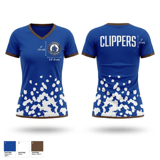 Womens Short Sleeve Vneck Shirt, Centennial Clippers, Baseball, Teamtime, Team time, sublimation, custom sports apparel, team uniforms, spirit wear, spiritwear, sports uniforms, custom shirts, team store, custom team store, fundraiser sports, apparel fundraiser