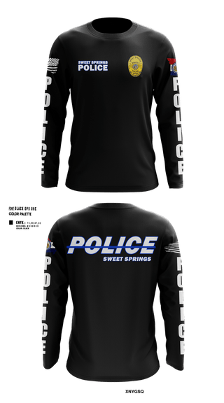 Long Sleeve Performance Shirt, Sweet Springs, Police, Teamtime, Team time, sublimation, custom sports apparel, team uniforms, spirit wear, spiritwear, sports uniforms, custom shirts, team store, custom team store, fundraiser sports, apparel fundraiser