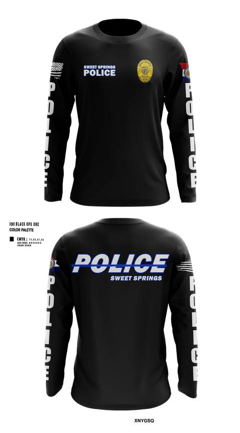 Long Sleeve Performance Shirt, Sweet Springs, Police, Teamtime, Team time, sublimation, custom sports apparel, team uniforms, spirit wear, spiritwear, sports uniforms, custom shirts, team store, custom team store, fundraiser sports, apparel fundraiser