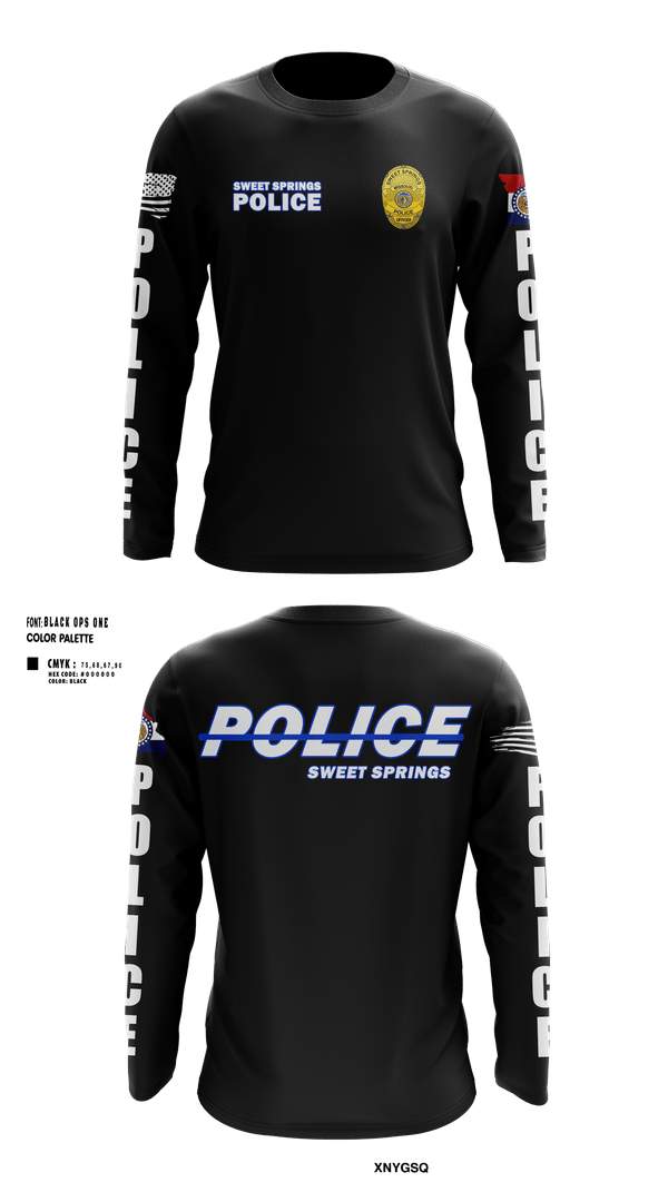 Long Sleeve Performance Shirt, Sweet Springs, Police, Teamtime, Team time, sublimation, custom sports apparel, team uniforms, spirit wear, spiritwear, sports uniforms, custom shirts, team store, custom team store, fundraiser sports, apparel fundraiser