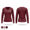 U.S. Army Health Clinic Vilseck Women's Long Sleeve V-neck Shirt - 1