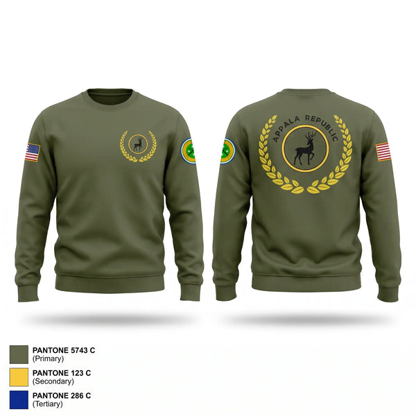 Crew Neck Sweatshirt, Appala Republic, Army, Teamtime, Team time, sublimation, custom sports apparel, team uniforms, spirit wear, spiritwear, sports uniforms, custom shirts, team store, custom team store, fundraiser sports, apparel fundraiser
