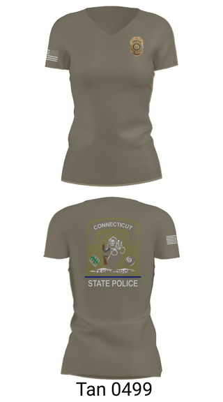 Womens Short Sleeve Vneck Shirt, Connecticut State Police Gangs & Narcotics, Police, Teamtime, Team time, sublimation, custom sports apparel, team uniforms, spirit wear, spiritwear, sports uniforms, custom shirts, team store, custom team store, fundraiser sports, apparel fundraiser