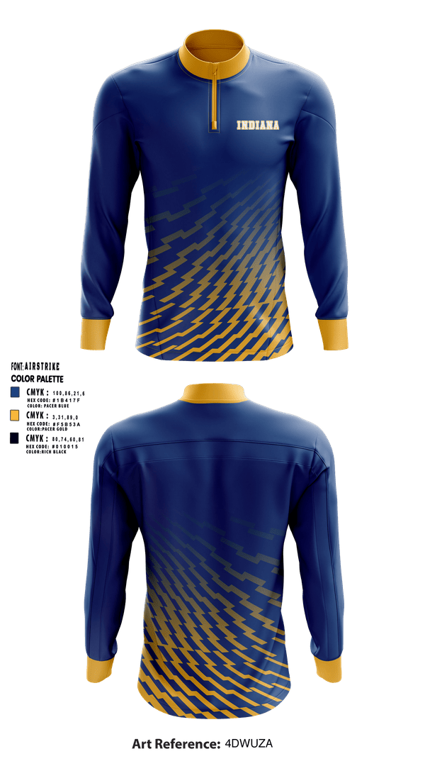 Quarter Zip Jacket, INDIANA AAU, Wrestling, Teamtime, Team time, sublimation, custom sports apparel, team uniforms, spirit wear, spiritwear, sports uniforms, custom shirts, team store, custom team store, fundraiser sports, apparel fundraiser