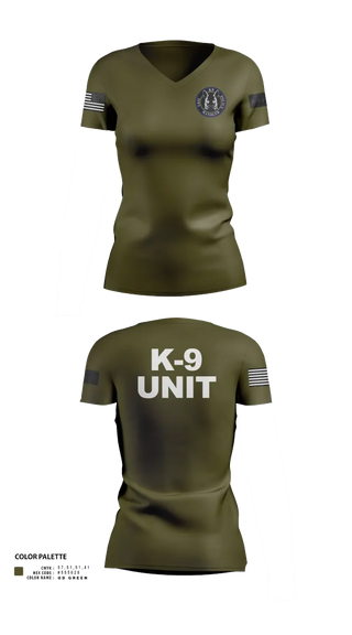 Womens Short Sleeve Vneck Shirt, EPD K-9, Police, Teamtime, Team time, sublimation, custom sports apparel, team uniforms, spirit wear, spiritwear, sports uniforms, custom shirts, team store, custom team store, fundraiser sports, apparel fundraiser