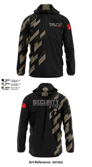 Windbreaker, Talos Security, , Teamtime, Team time, sublimation, custom sports apparel, team uniforms, spirit wear, spiritwear, sports uniforms, custom shirts, team store, custom team store, fundraiser sports, apparel fundraiser