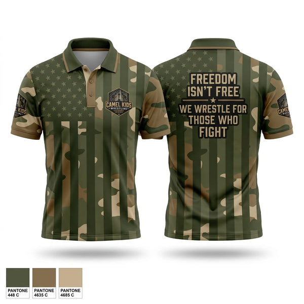Short Sleeve Performance Polo, Camel kids 2026, Wrestling, Teamtime, Team time, sublimation, custom sports apparel, team uniforms, spirit wear, spiritwear, sports uniforms, custom shirts, team store, custom team store, fundraiser sports, apparel fundraiser